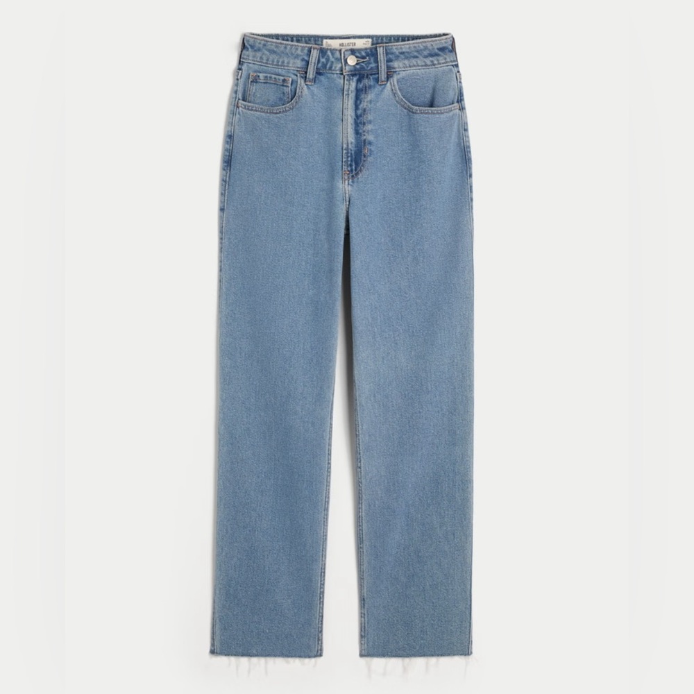 Hollister - Ultra High-Rise Medium Wash 90s Straight Jeans